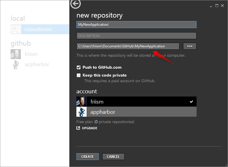 Create repository